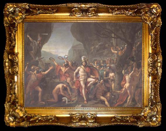 framed  Jacques-Louis  David Leonidas at Thermopylae (mk05), ta009-2